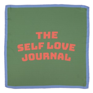 【即納】Silky Bandana/Scarf バンダナ スカーフ green w/ "the self love journal" print｜piupiuchick ピウピウチック AW22 ECH2201C