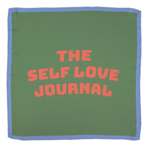 【即納】Silky Bandana/Scarf バンダナ スカーフ green w/ "the self love journal" print｜piupiuchick ピウピウチック AW22 ECH2201C