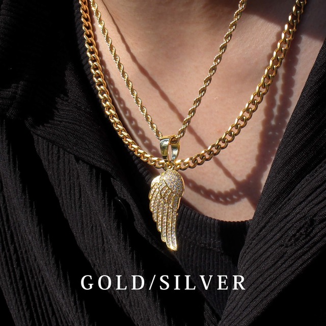 Iced Out Feather Necklace MP1-33