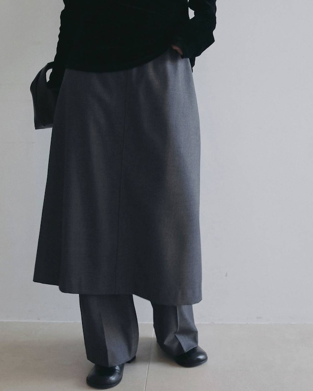 【 anuke 】Wool Layered Pants