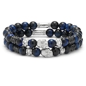 SkeletonHD スケルトンエイチディー ブレスレット His & Hers | Electric Blue Stack