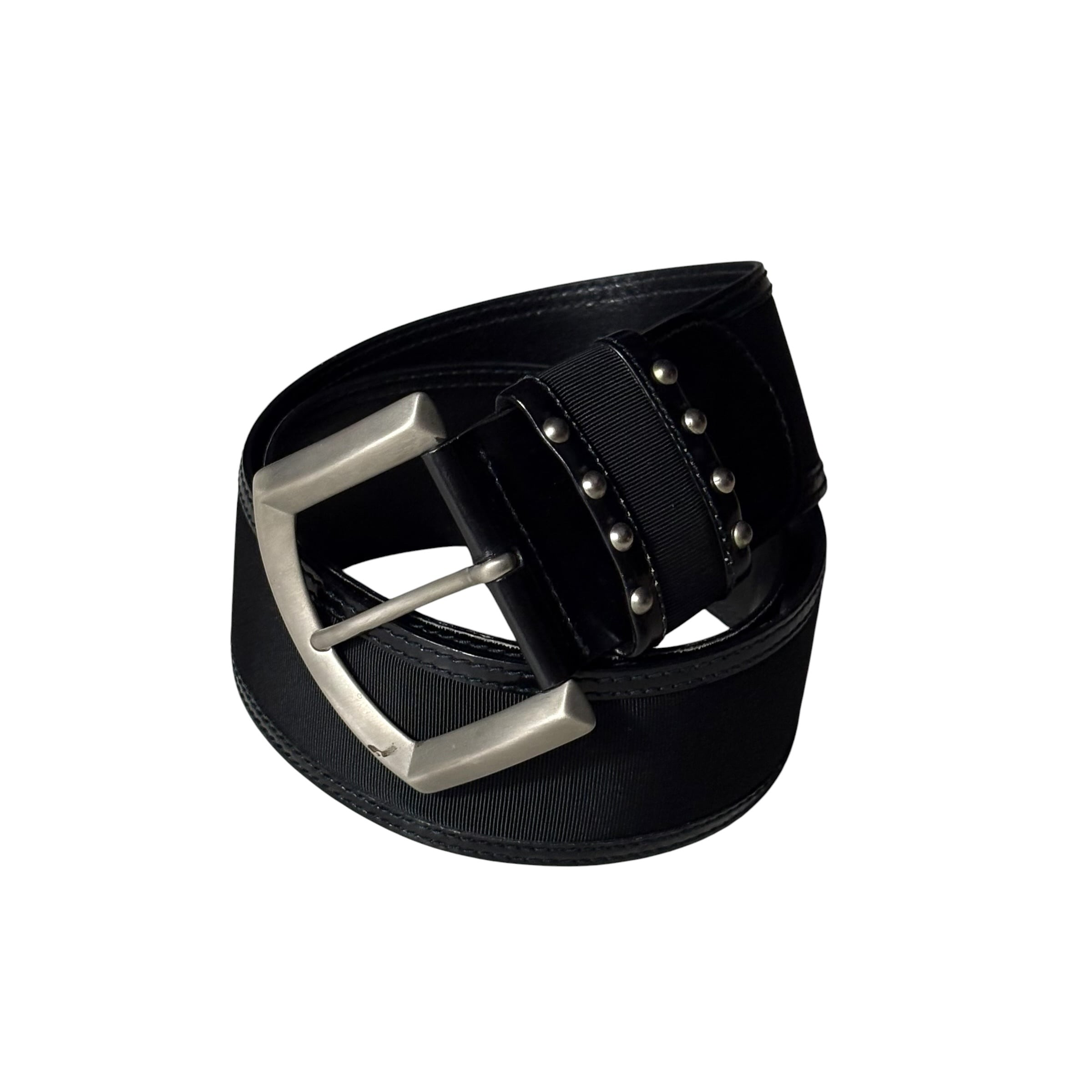 JIL SANDER ジルサンダー ナローベルト レザー ブラック シルバー85 JIL SANDER black leather narrow belt | NOIR ONLINE