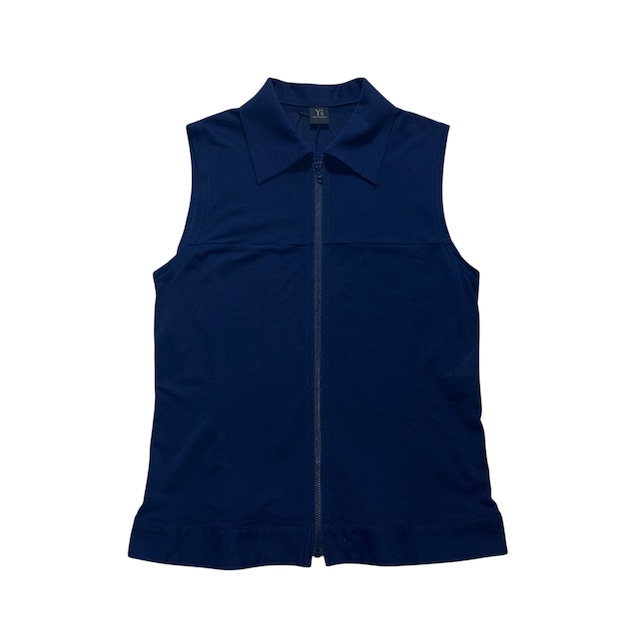 Y’s stretch fabric zip vest