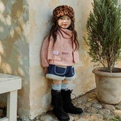 アーバンラビット / URBAN RABBIT / ムートンデニムショートパンツ / 韓国子供服 / キッズ / 26winter〖取寄〗*XS~XL*