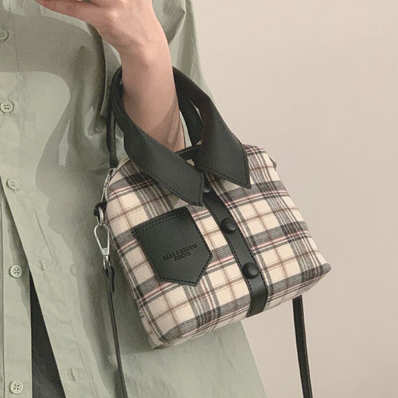 英国格子縞の洋服型ショルダーバッグ | citron elegant 