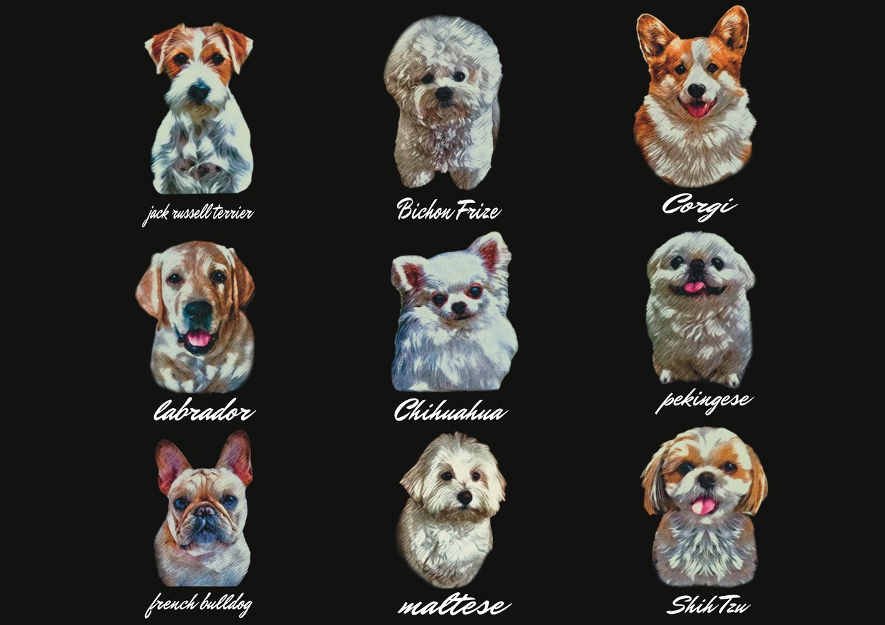 All dog white fur Tee