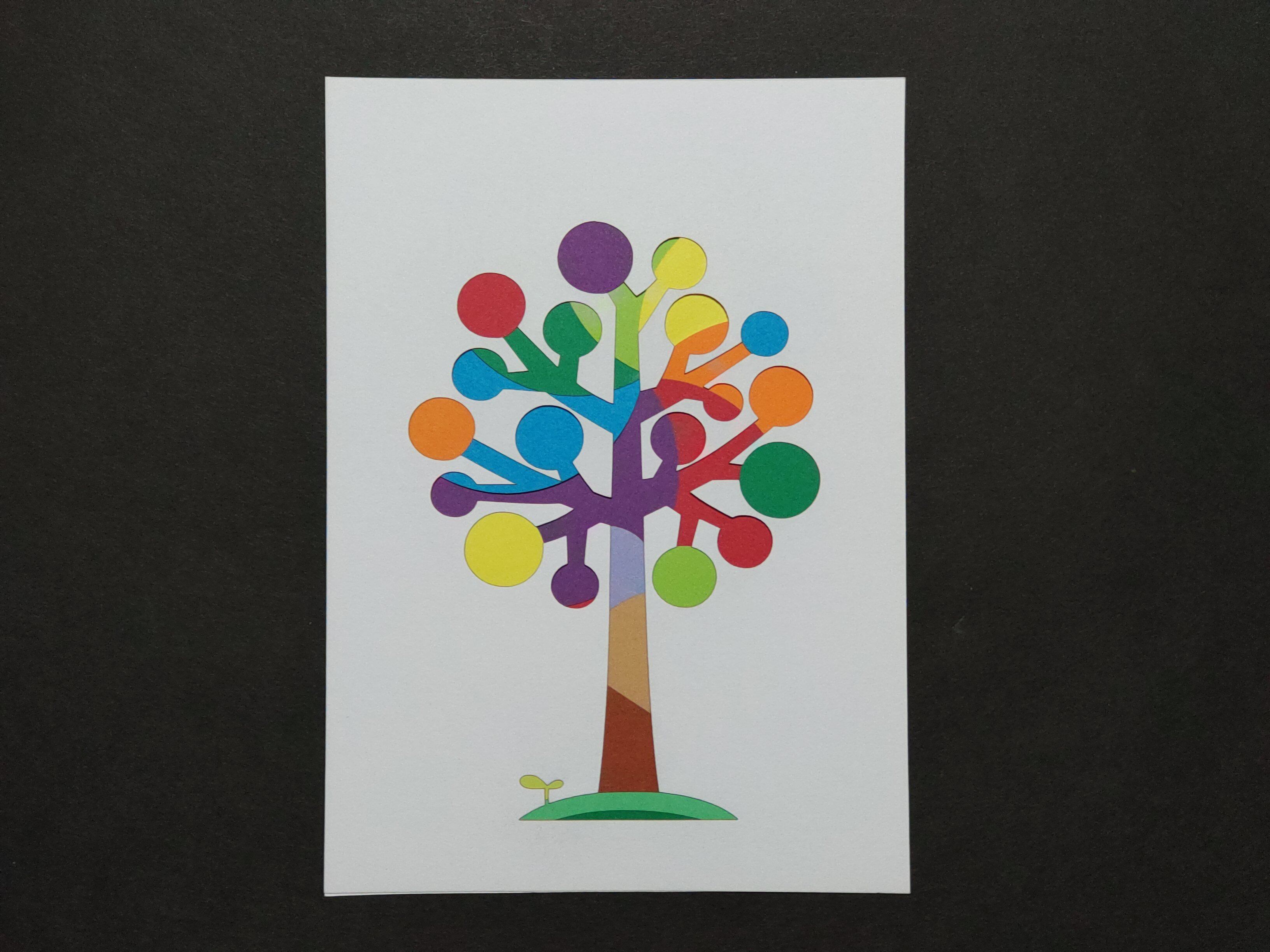 虹の木 切り絵 | 青森ヒバ木工 ARAJIN ～ アラジン ～