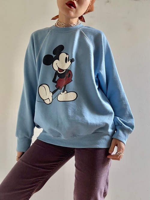 70-80s Vintage Mickey Mouse Sweat Shirt