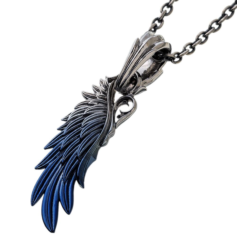 青彩ウイングペンダント2 AKP0161 Blue-Hued Wing Pendant 2 シルバーアクセサリー Silver jewelry