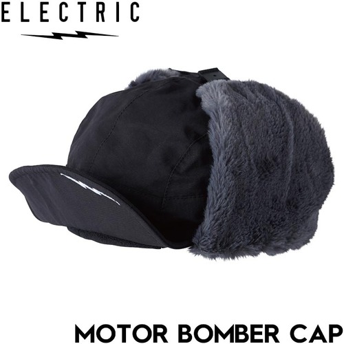 帽子 耳当て付きキャップ イヤーフラップ ELECTRIC エレクトリック MOTOR BOMBER CAP E24FC17 BLACK 日本代理店正規品