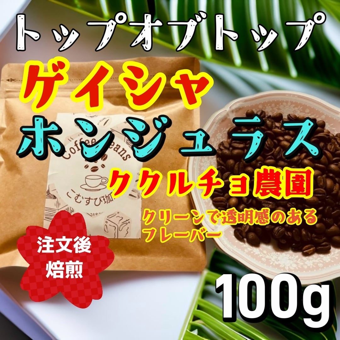 自家焙煎コーヒー豆 ホンジュラス ククルチョ農園 ゲイシャ 100g | こ