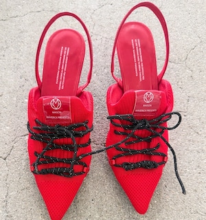 メゾンマヴェリックプレゼンツ  Knit Lace-Up Sneaker Heel