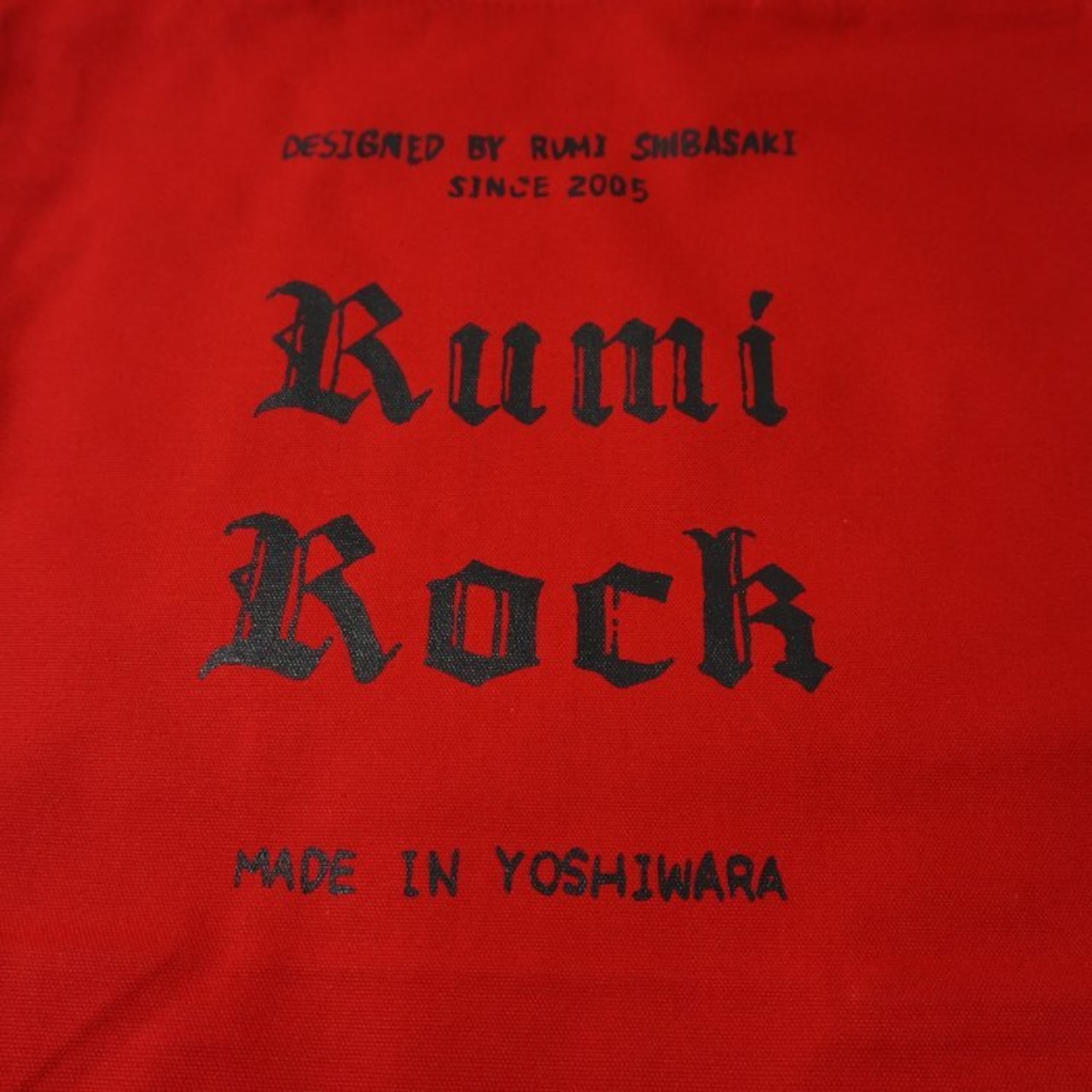 RumiRockトートバッグ　ブラック/レッド　[ G961 G1650]