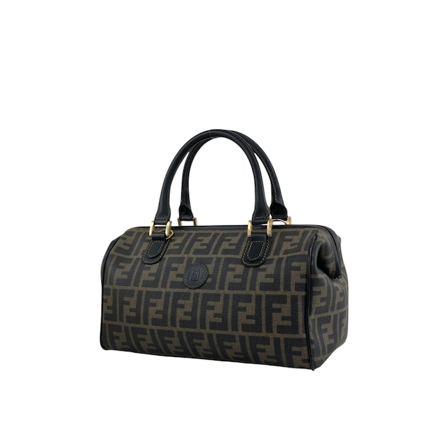 FENDI フェンディ ズッカ ショルダーバッグ ブラック FFロゴ PVC ミニボストン 2way vintage ヴィンテージ オールド ec36sk