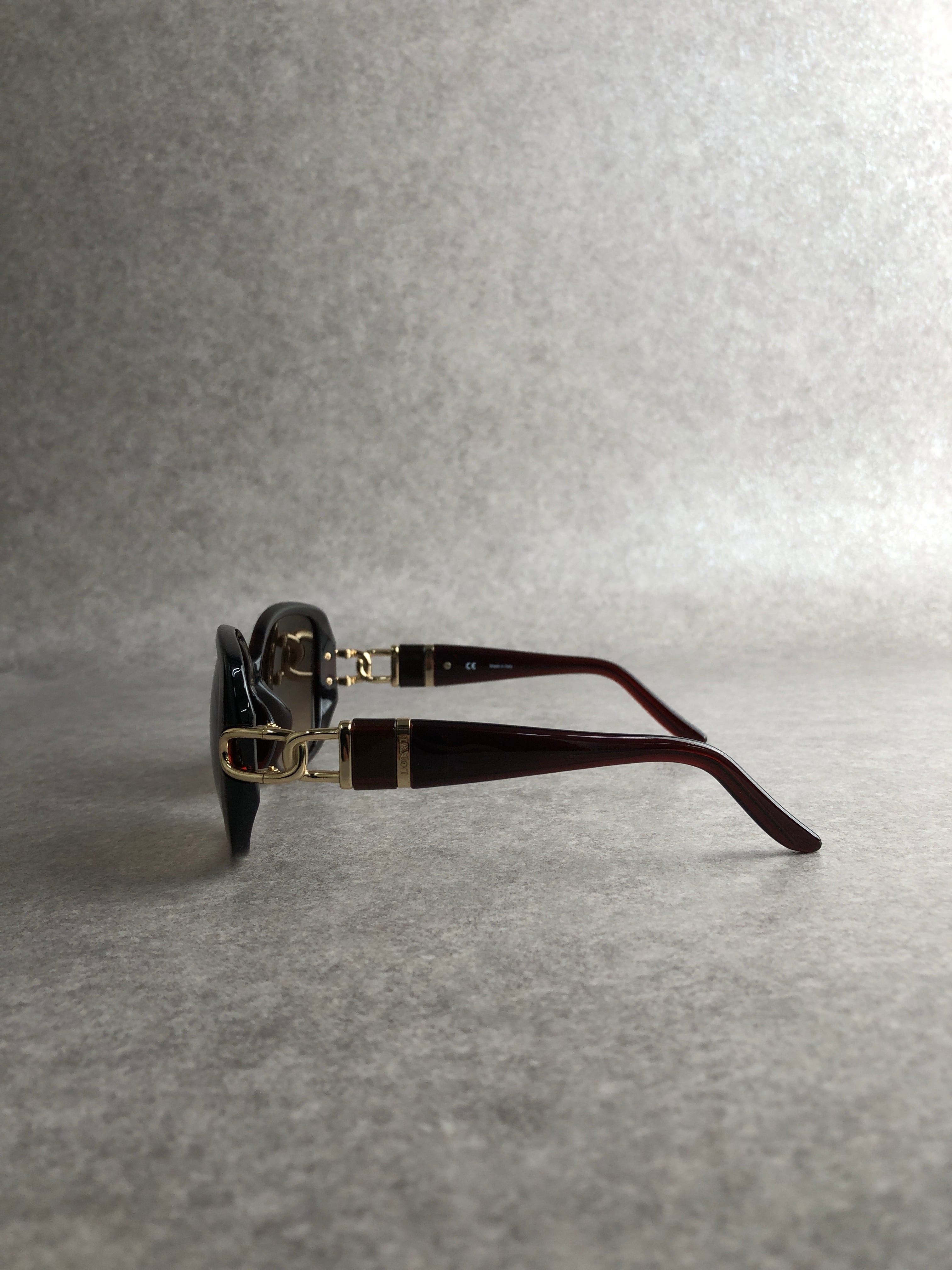 LOEWE ロエベ サングラス ブラウン ロゴ SLW782G vintage ヴィンテージ