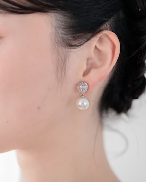 パール ビジューピアス/イヤリングシルバー【AE2604-24S】