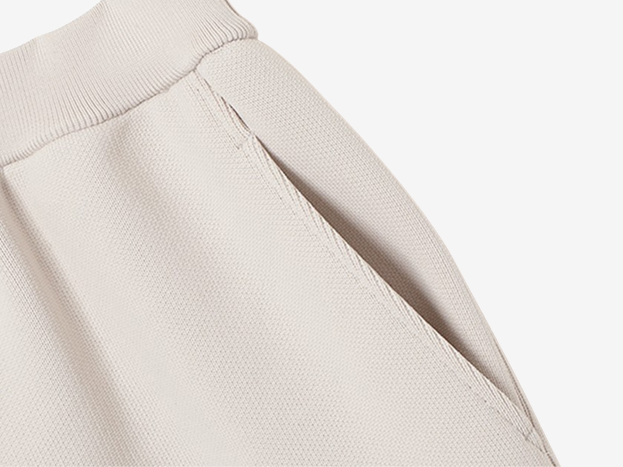 ecopet yarn COCOON PANTS / IVORY