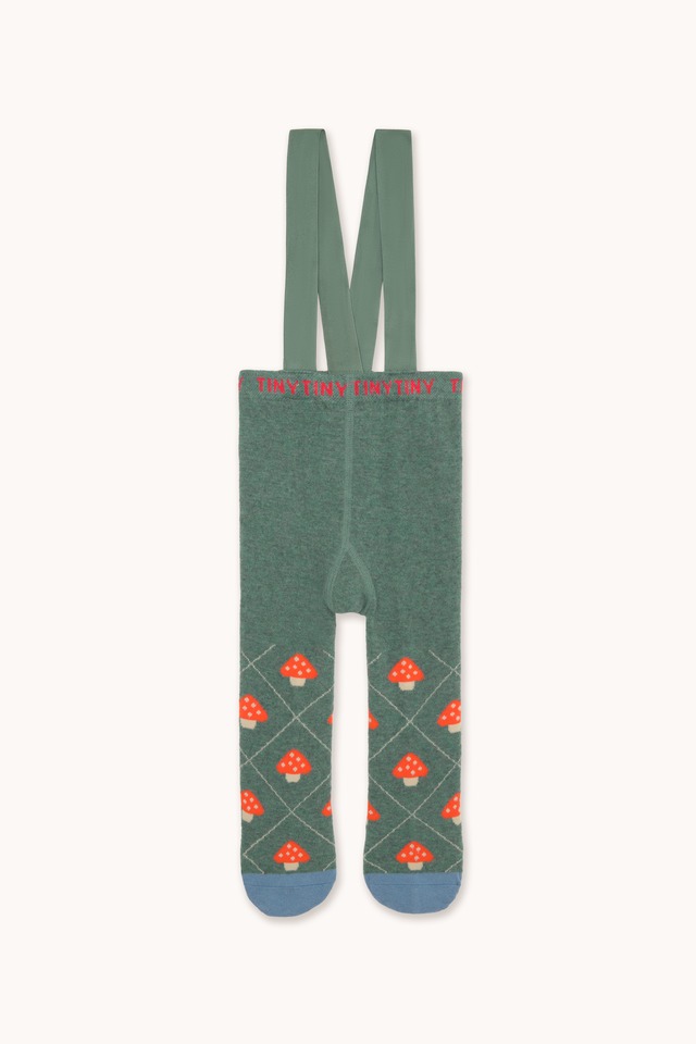 送料無料 tinycottons/MUSHROOMS BABY TIGHTS - teal