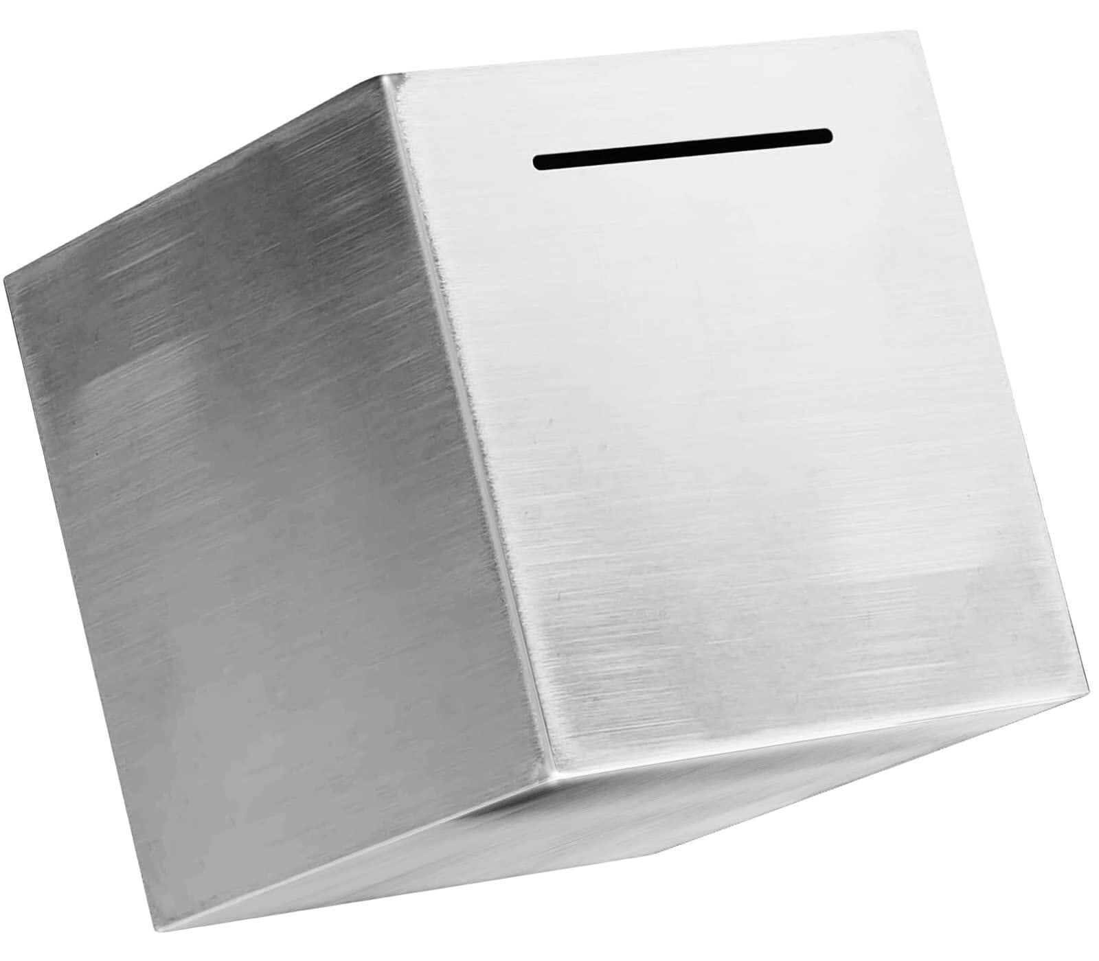 開かない貯金箱 シルバー | rimina