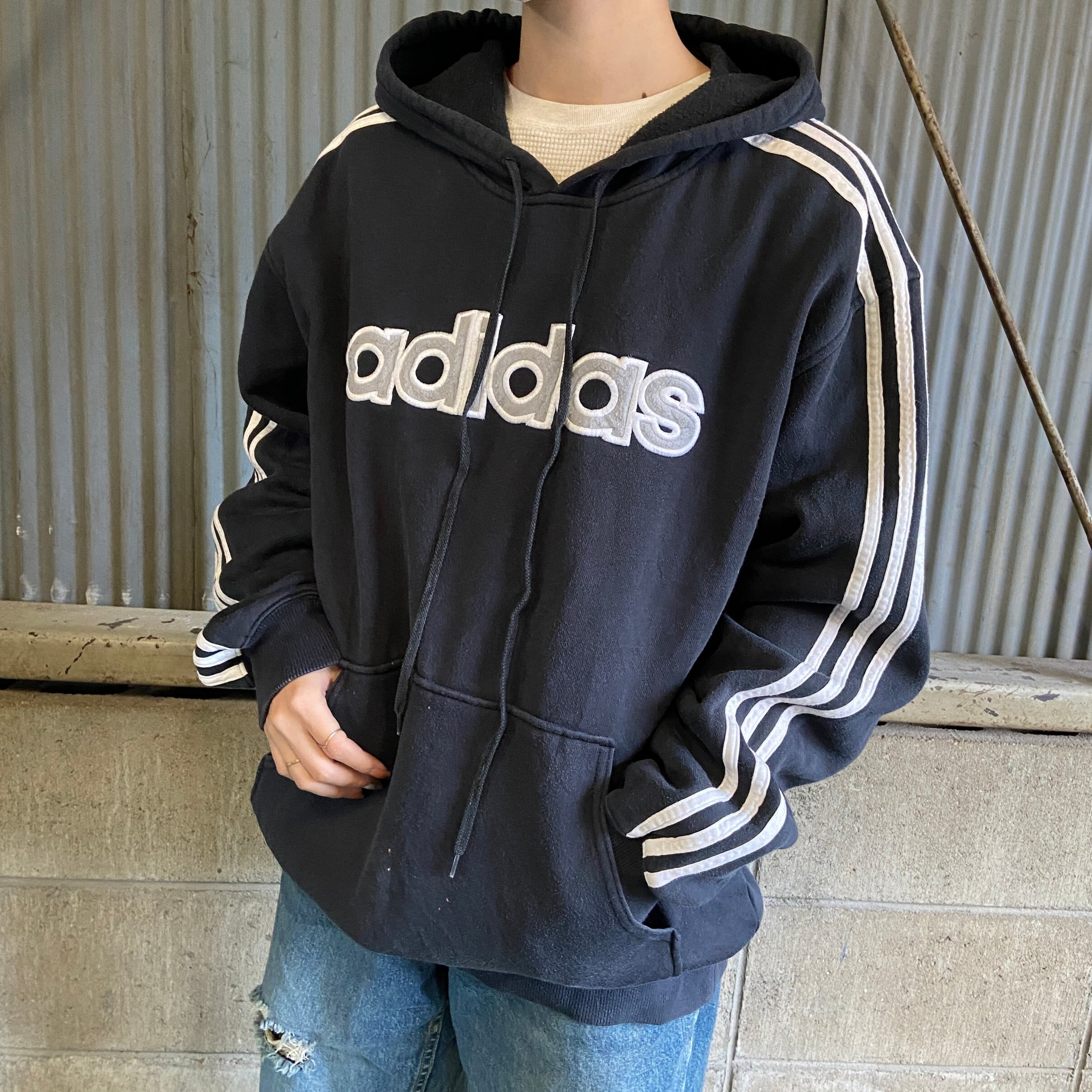 00s adidas プルーオーバー ラグラン 3ライン ワイン 常田大希 XL