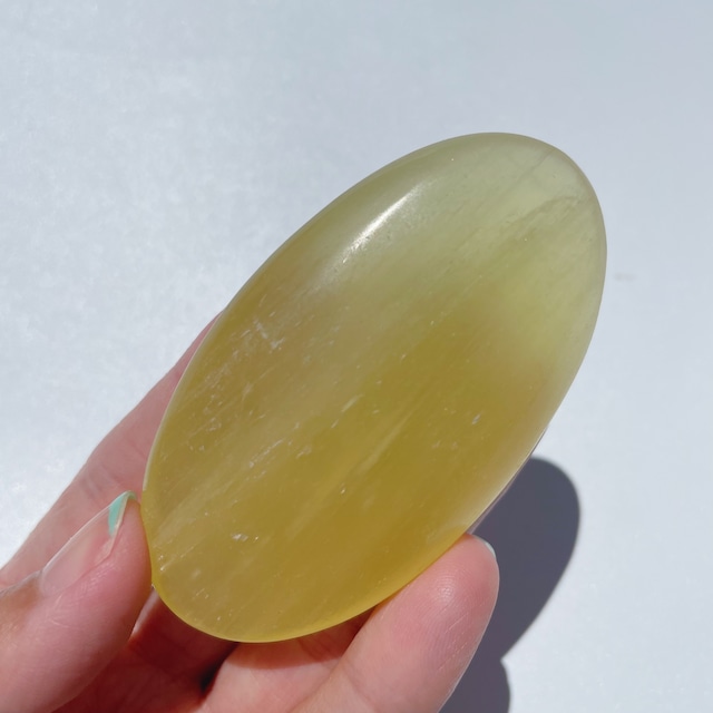 イエローカルサイト パームストーン03◇Yellow Calcite◇パワーストーン・天然石・鉱物