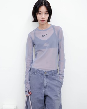 2010s NIKE - center swoosh tulle bodysuit