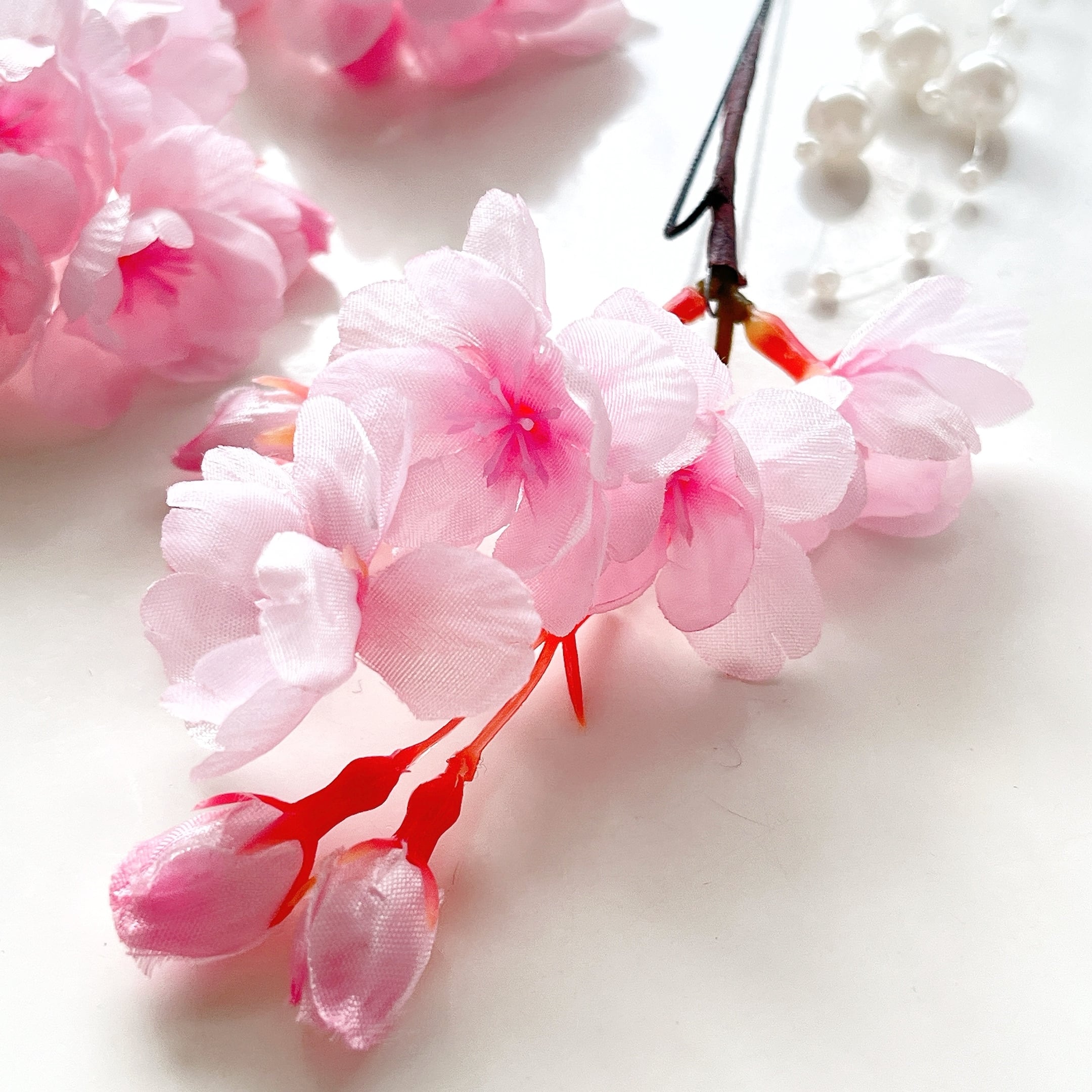 可憐なミニ桜・Uピン髪飾り】桜のヘアアクセサリーセット | ブルーブラン