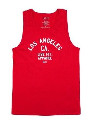 LIVE FIT.リブフィット Warm Up Tank  (タンクトップ)【Red】メーカー直輸入品！