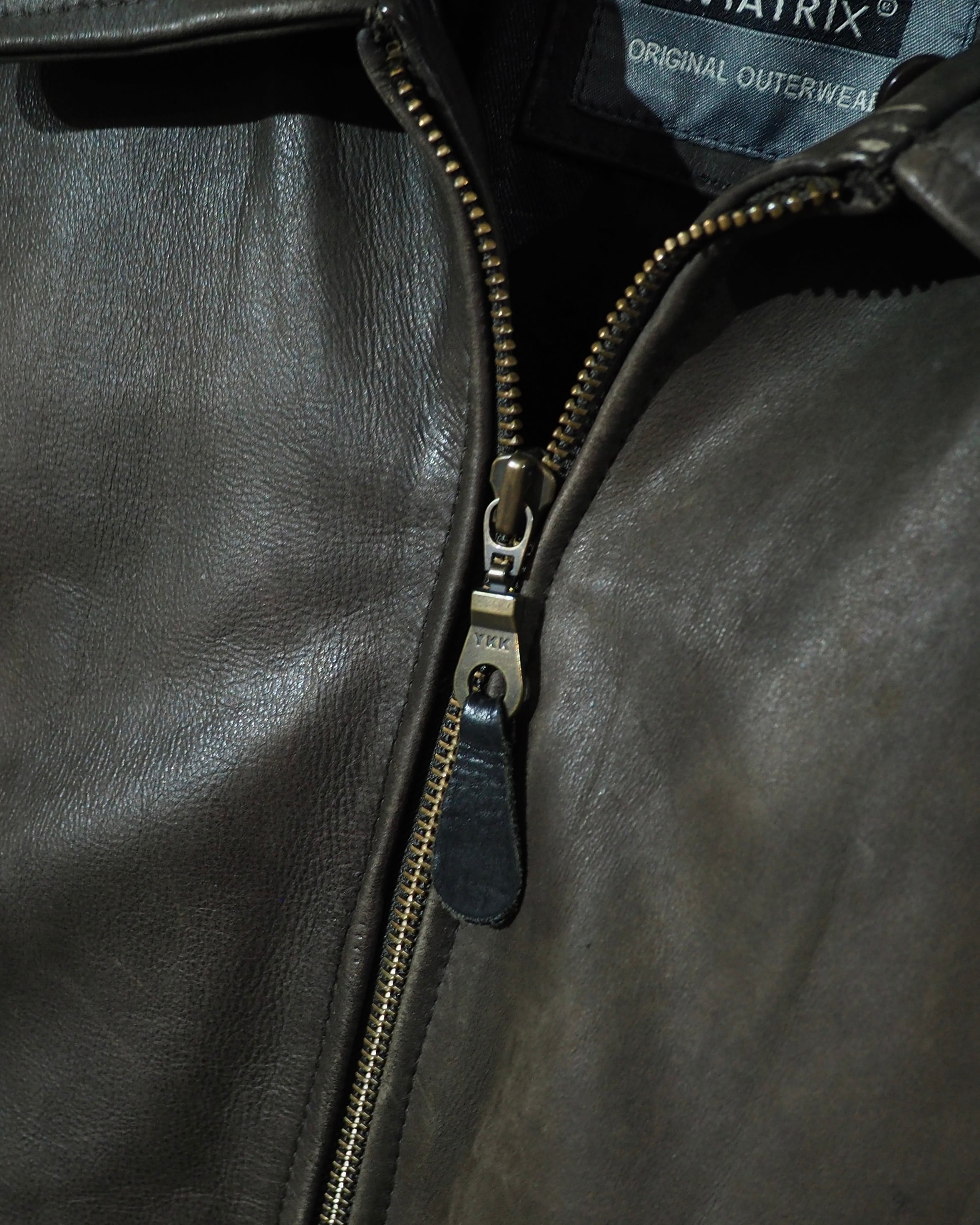 1990s " AVIATRIX " Beautiful Dark Brown Color Vintage Flight Leather Jacket