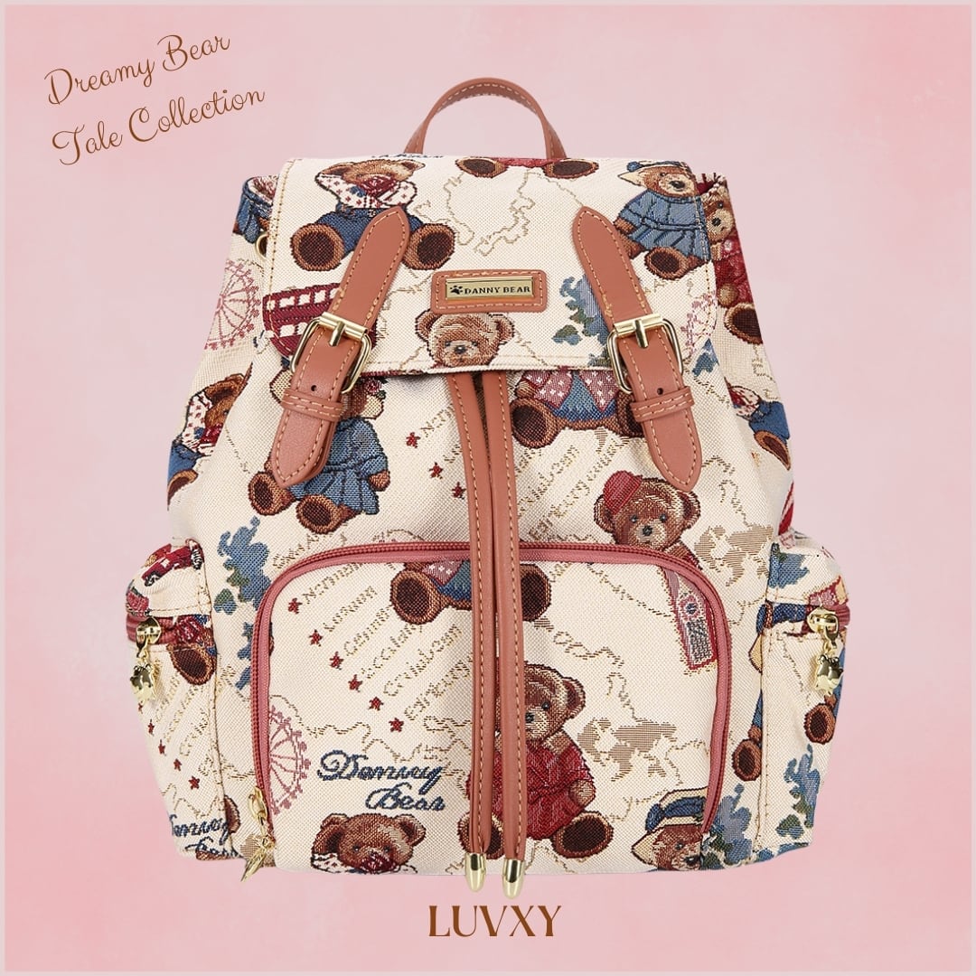 旅するくまのメモリー – Traveling Bear Canvas Bag ♥A98