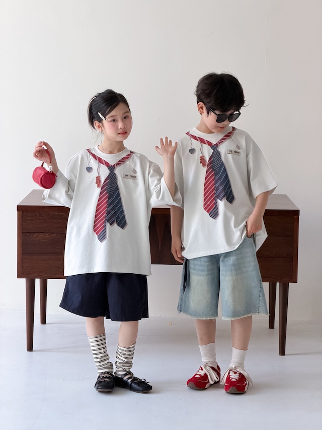 【KID】ダブルタイプリント半袖クルーネックTシャツ - 6