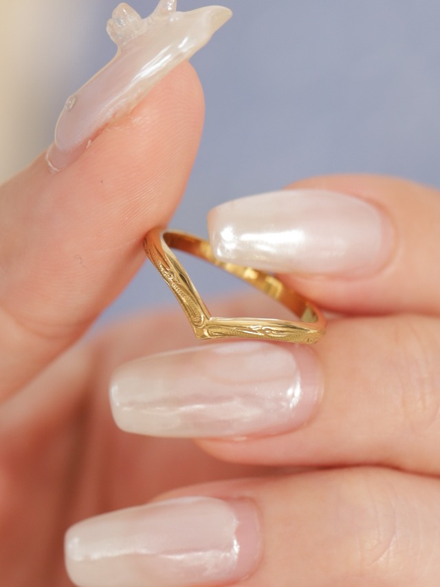 316L hawaiian pointed ring  #r15