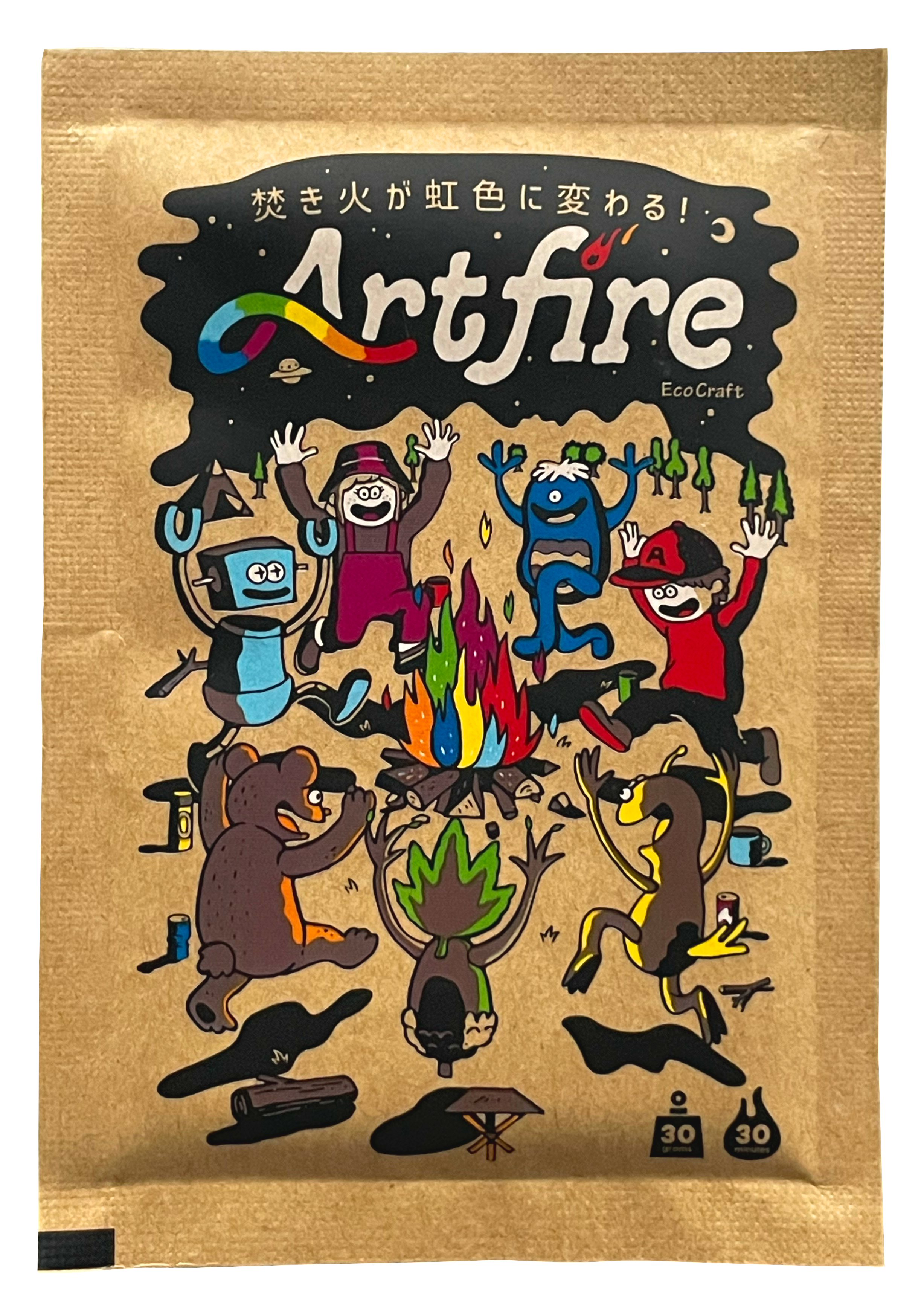 ARTFIRE Eco craft / エコクラフト 】5袋セット/ 虹色の炎 ARTFIRE Eco craft / エコクラフト 】5袋セット/ 虹色の炎