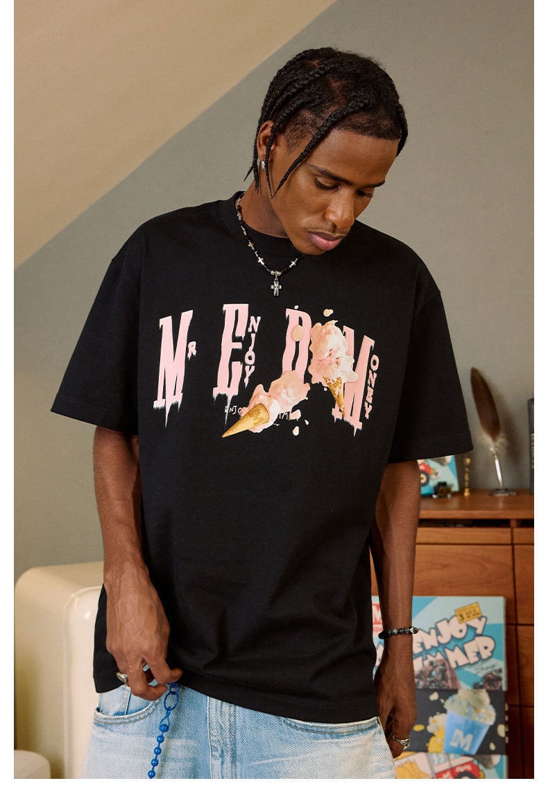日本未入荷/88rising愛用☆MEDM☆ロゴ プリント 半袖 Tシャツ☆ 日本未入荷/88rising愛用☆MEDM☆グラフィック 半袖 Tシャツ