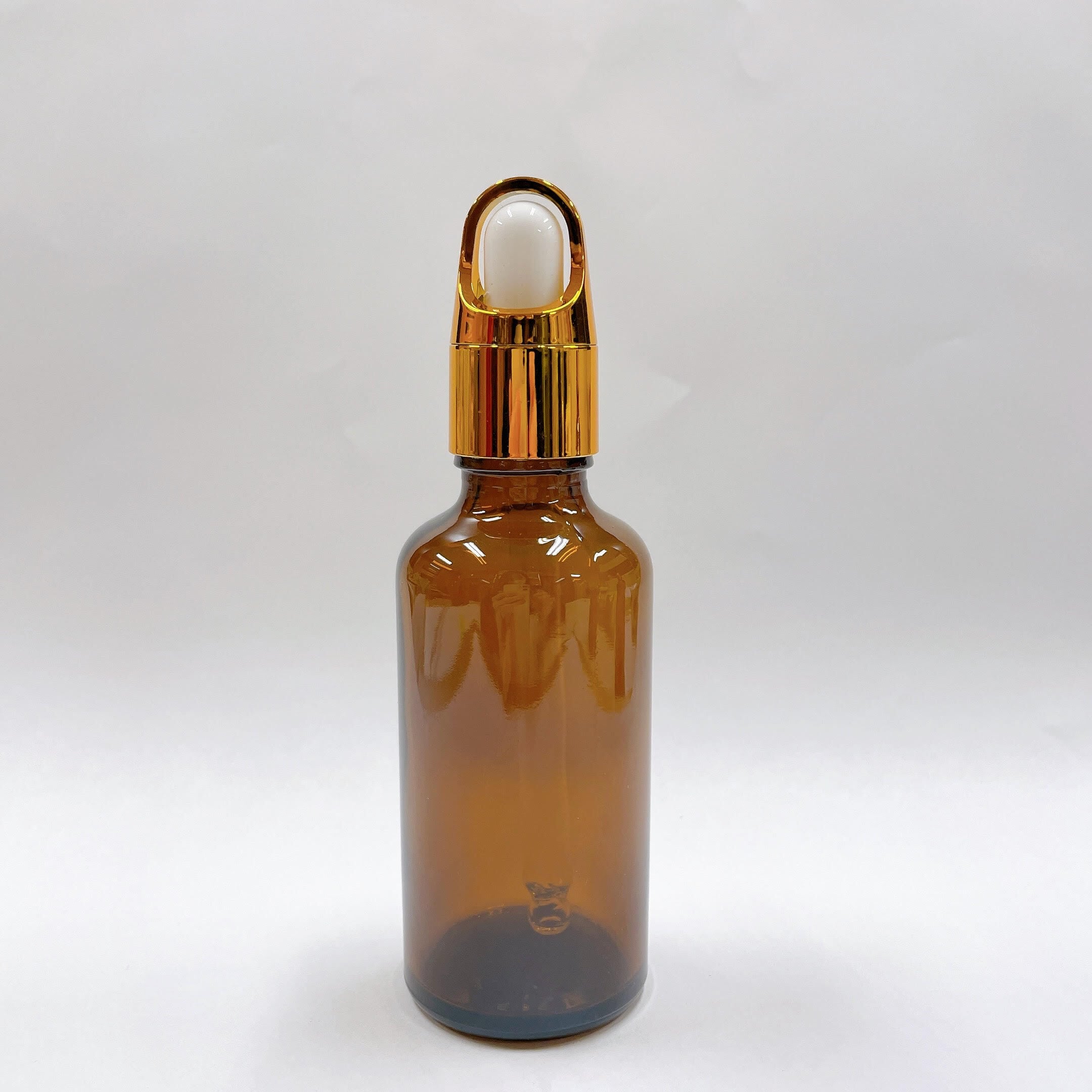 バスケットキャップ スポイト ボトル】50ml ブラウン ガラス製