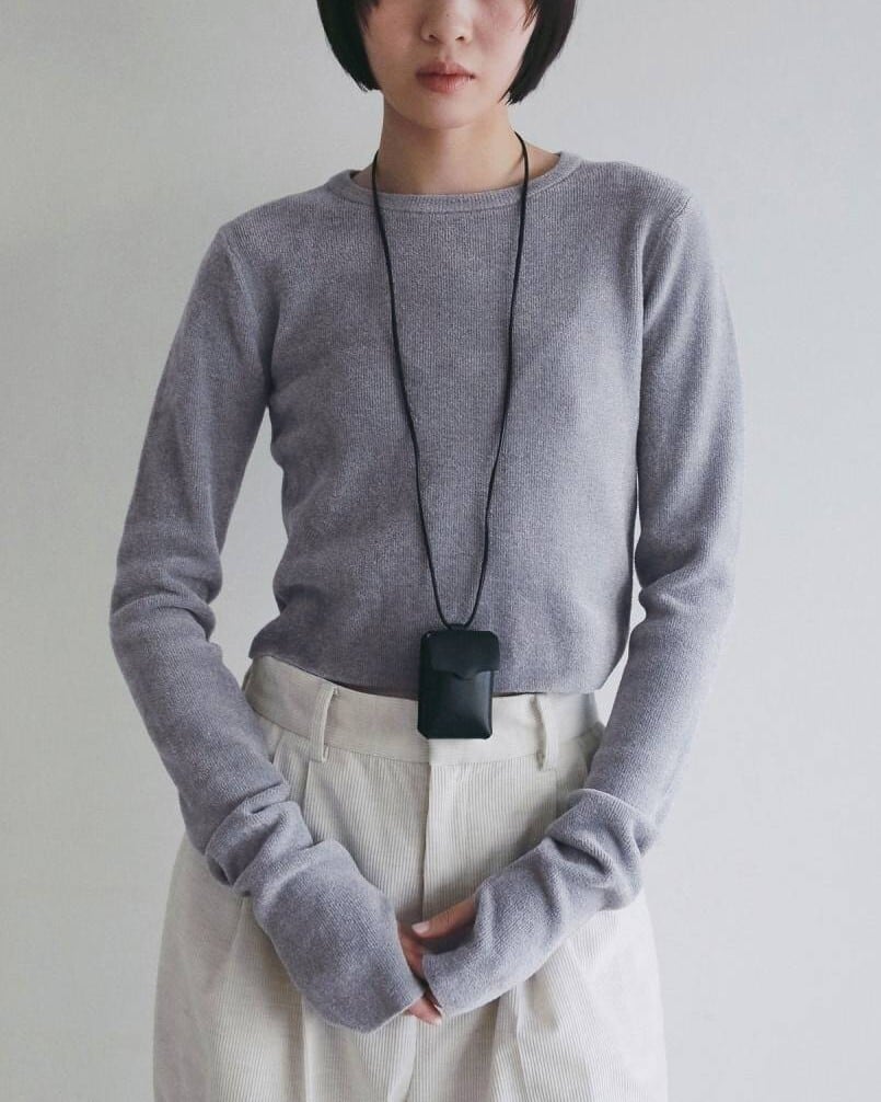 anuke(アンヌーク) Crewneck Velour Knit | サウスオレンジ｜メンズ