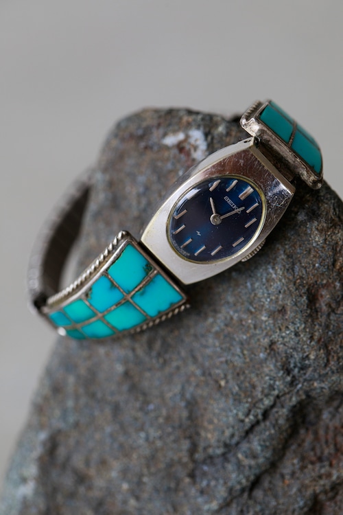 Turquoise Channel Inlay Watch Band (c. 1960s–1970s)