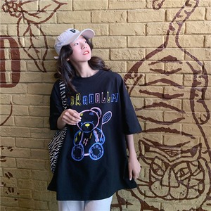 【韓国通販 dgo】middle-length round neck tops 2colors（A0226）