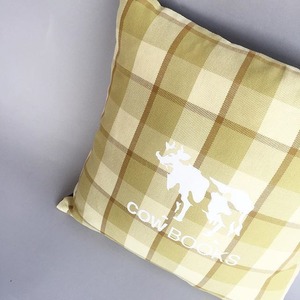 COWBOOKS / READING CUSHION / YELLOW CHECK / カウブックス / リーディングクッション / イエローチェック