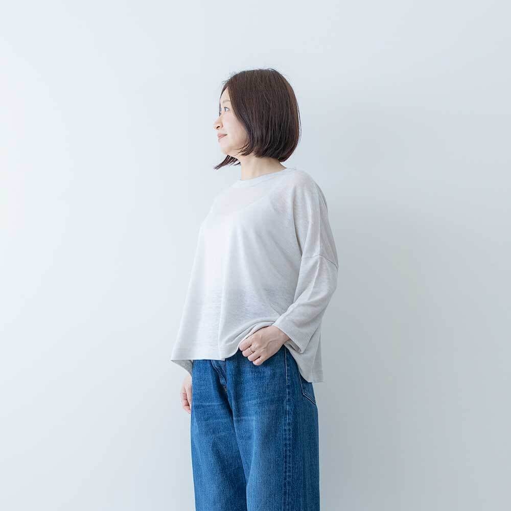 mao made ベルギーリネン7分袖TEE