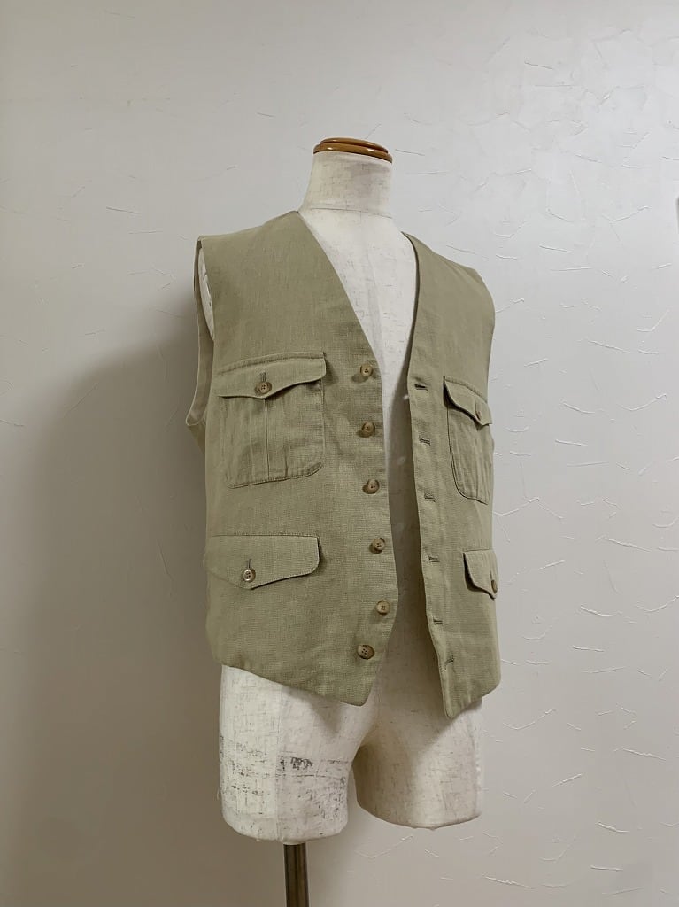 1990's Woven Pattern Design V-Neck Vest