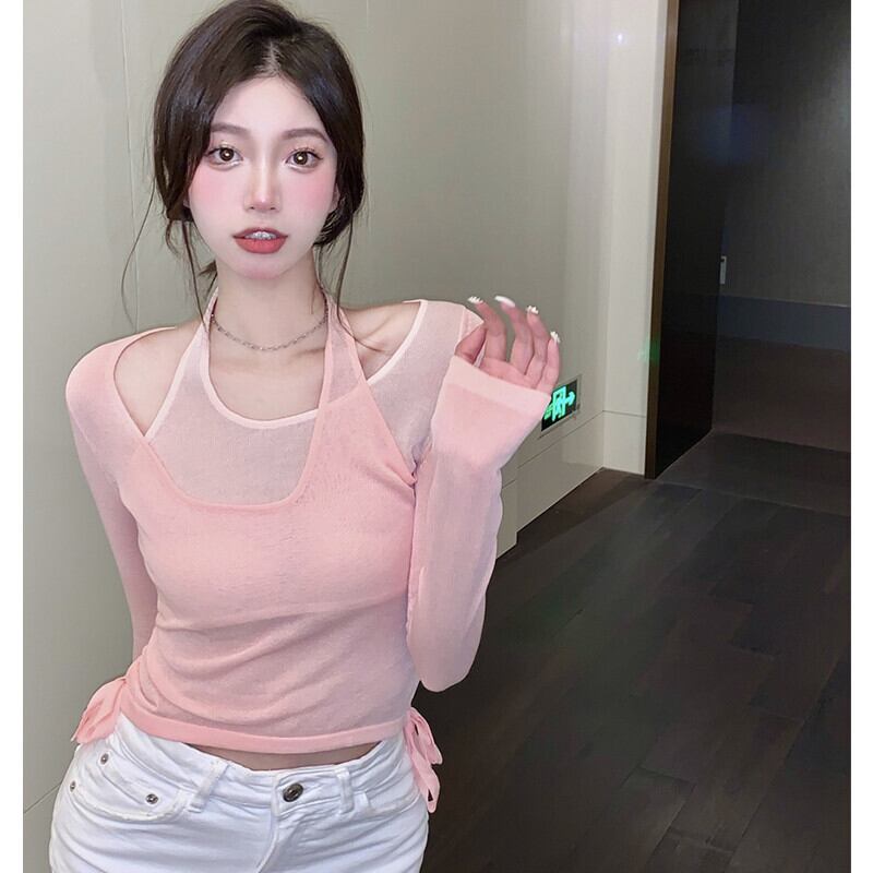 薄手スタイルサマートップス ロング 大人ガーリー スウィート キュート カジュアル 夏物 Tシャツ ピュア ステッチ ガールズファッション35257515567