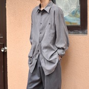 BRANDINI charcoal gray smooth cloth shirt