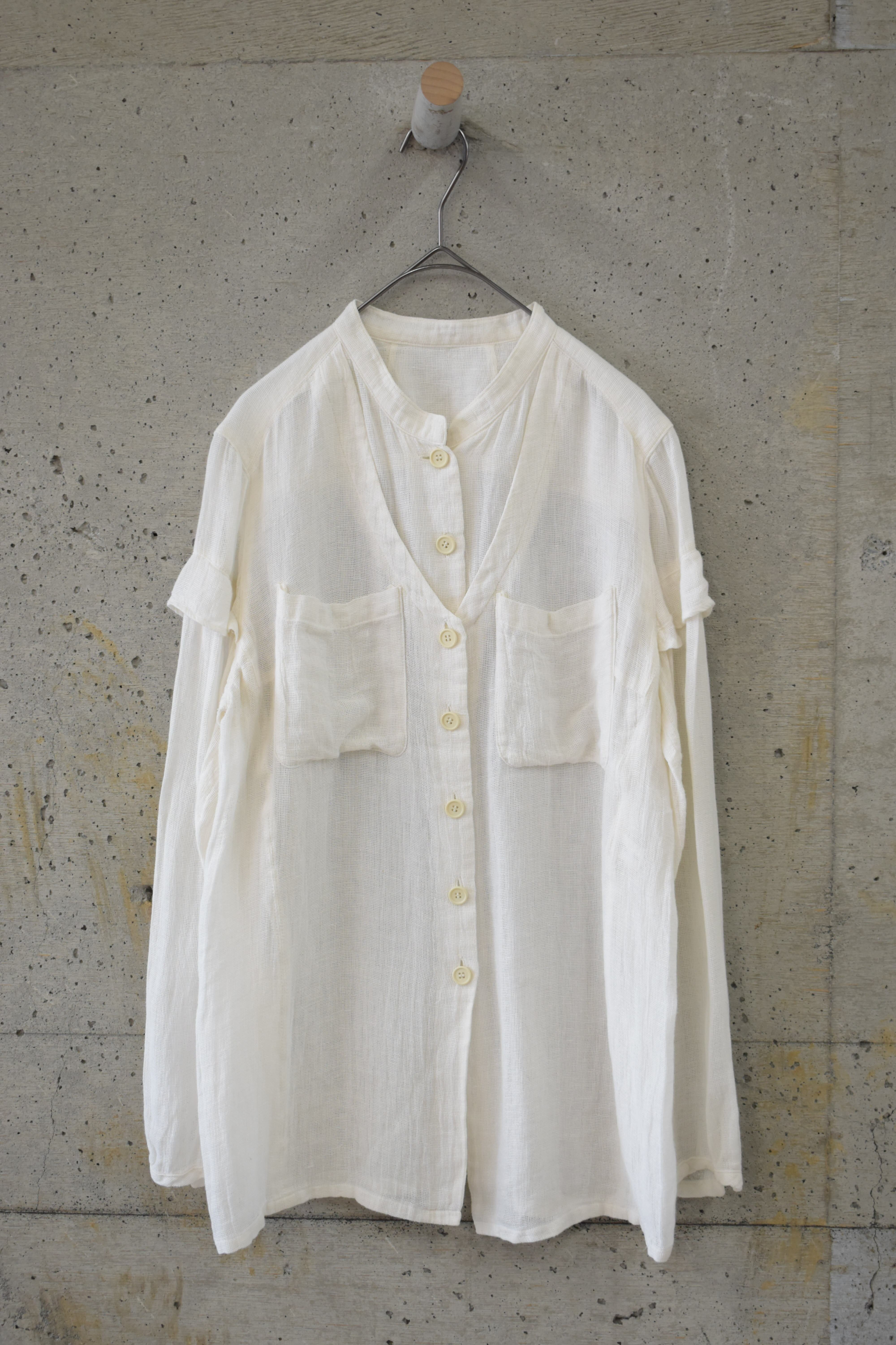 Layered linen blouse