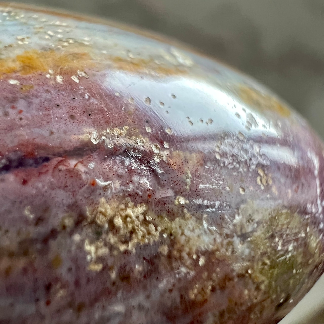 オーシャンジャスパー*大きめハート2*天然石インテリア*置き物