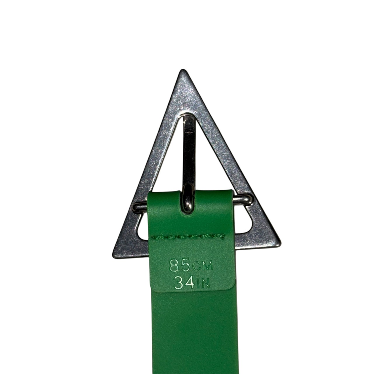 BOTTEGA VENETA green rubber belt “Triangle”