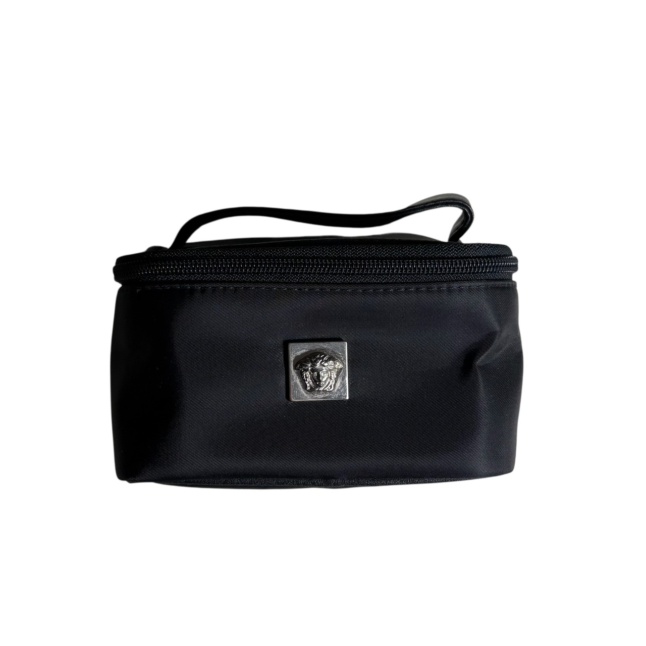 GIANNI VERSACE black nylon vanity bag