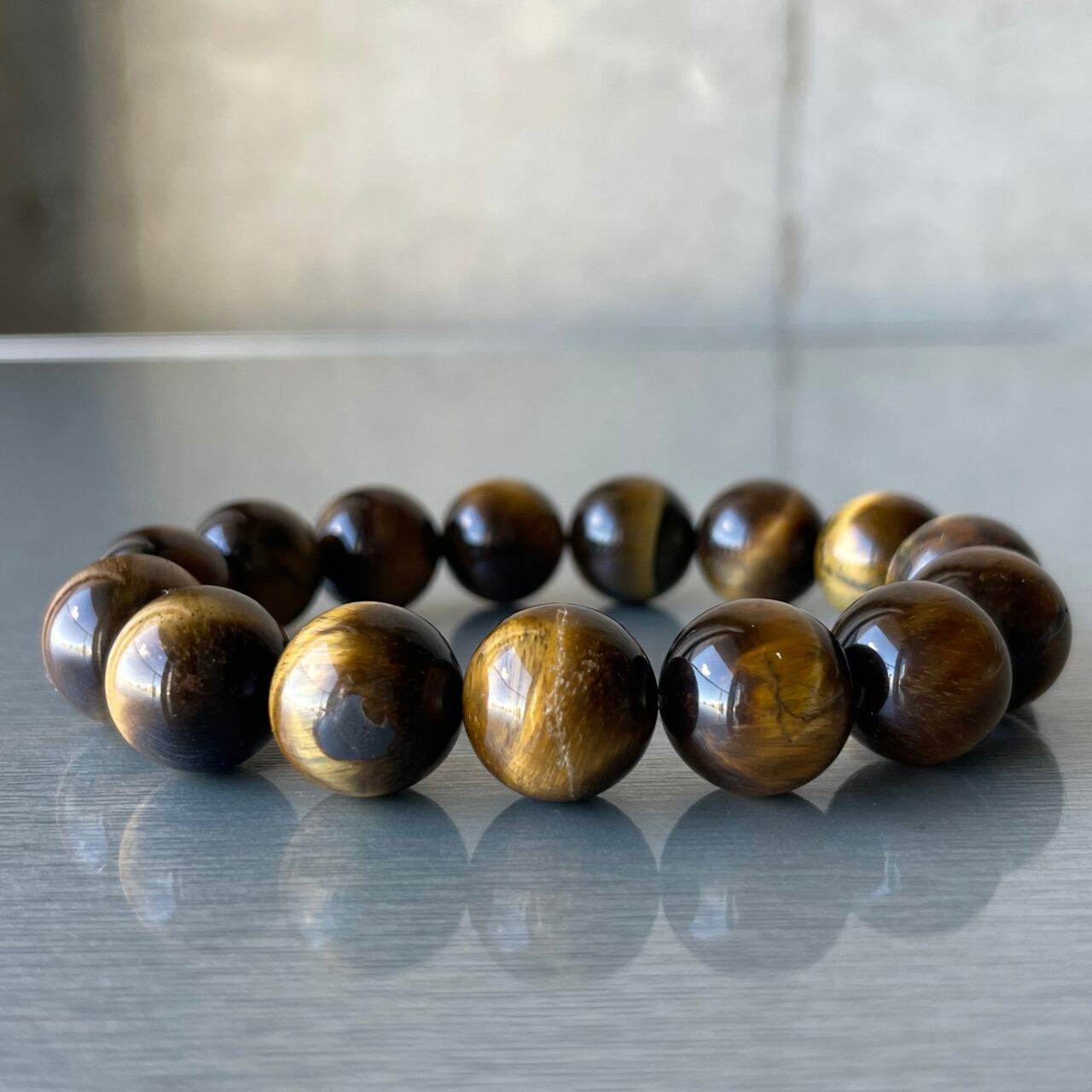 14mm タイガーアイブレスレット【F/TE2601-03】 | Ka lewa stone