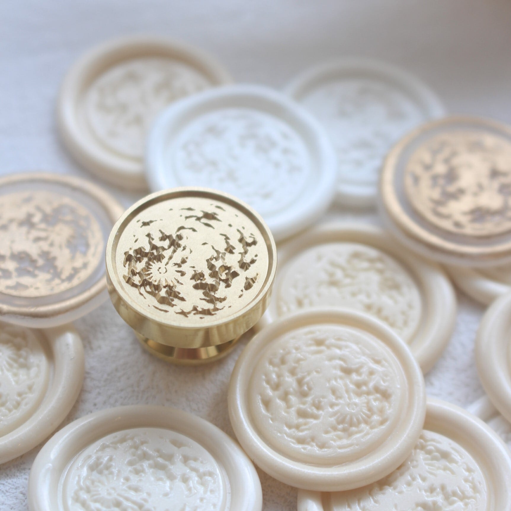【遅日尋涼】Wax Seal Stamp│満月 / Full moon【20mm】