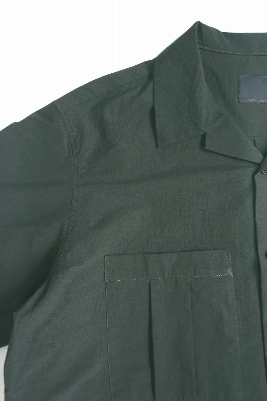 Paper Like Open Collar S/S Shirt